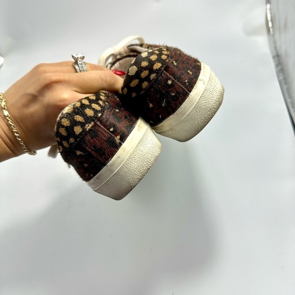 Madewell leopard print calf hair low top sneaker size 6.5 - Picture 12 of 14
